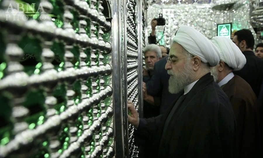 روحاني يتوجه لزيارة الامام الكاظم ع قبل استقباله الرسمي