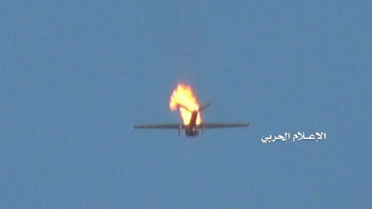 الحوثيون يعلنون إسقاط طائرة استطلاع تابعة للتحالف جنوب السعودية