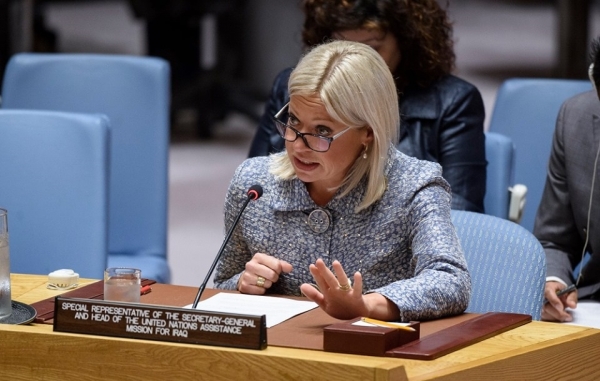 ممثلة الأمم المتحدة ترسم لمجلس الأمن صورة قاتمة عن العراق وتحذر من إنزلاق جديد