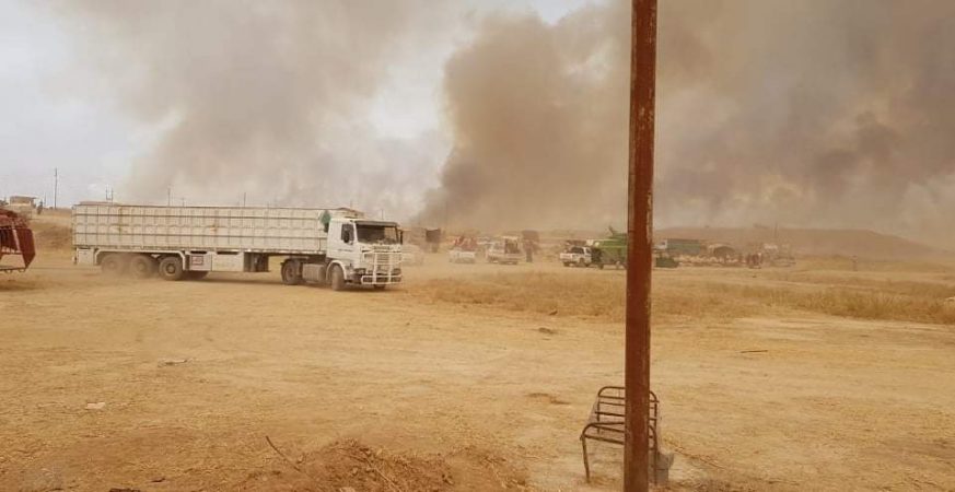 الحشد يتوصل إلى المتسبب بحرائق المزارع في نينوى