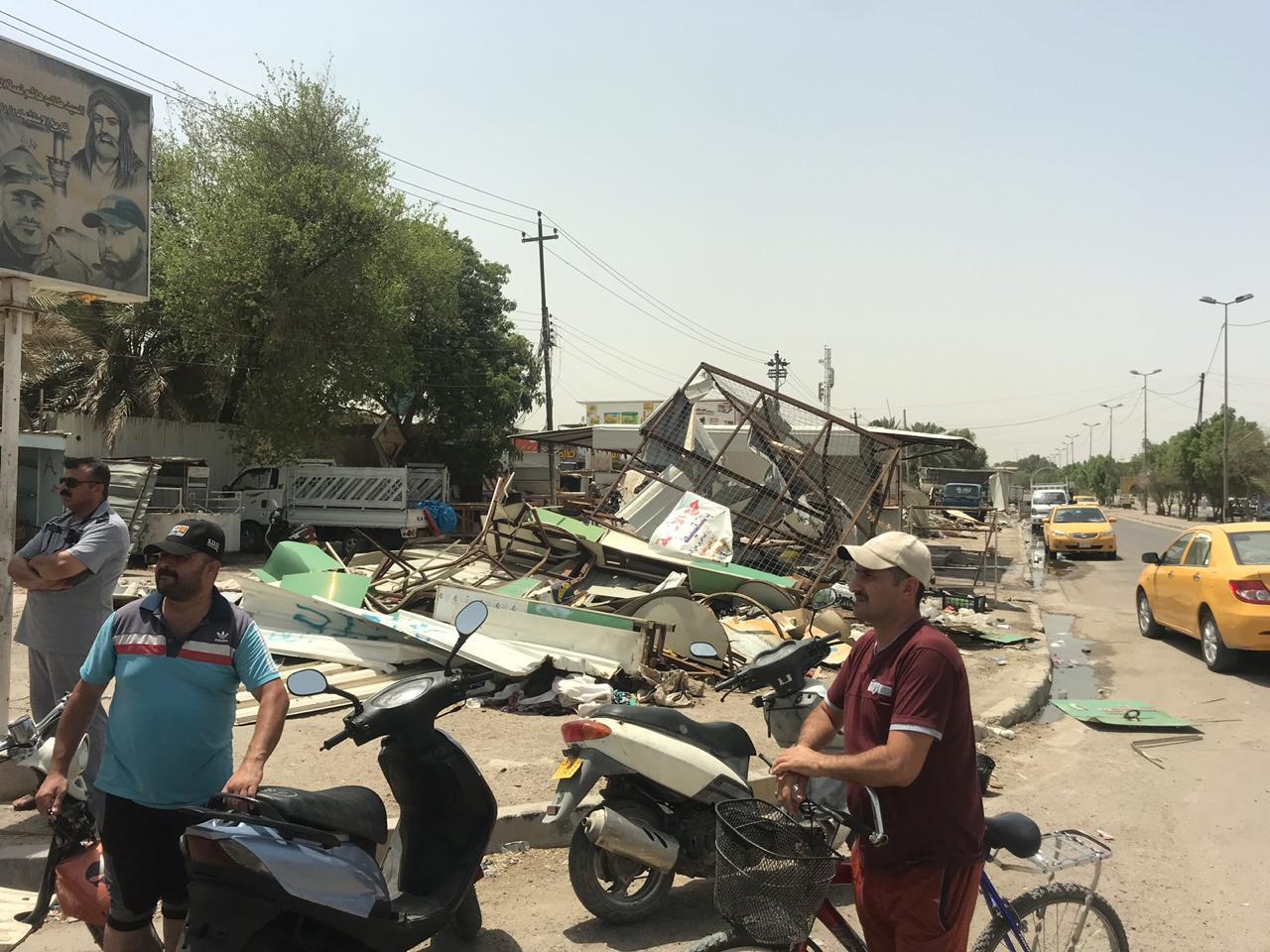امانة بغداد تعلن ازالة سوق الرسالة جنوب بغداد بالكامل