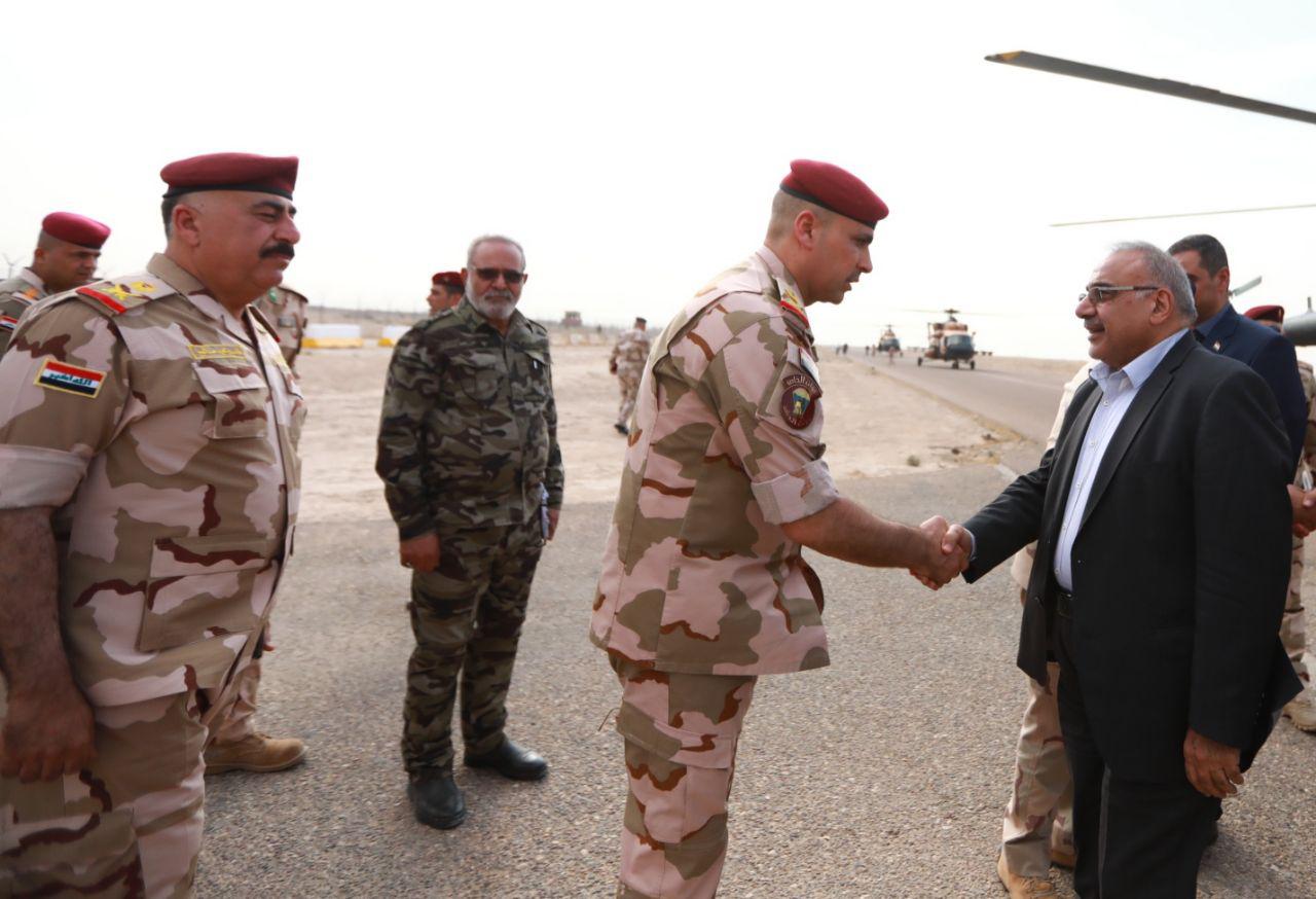 عبد المهدي يصل الى قيادة عمليات الانبار برفقة وزيري الدفاع والداخلية