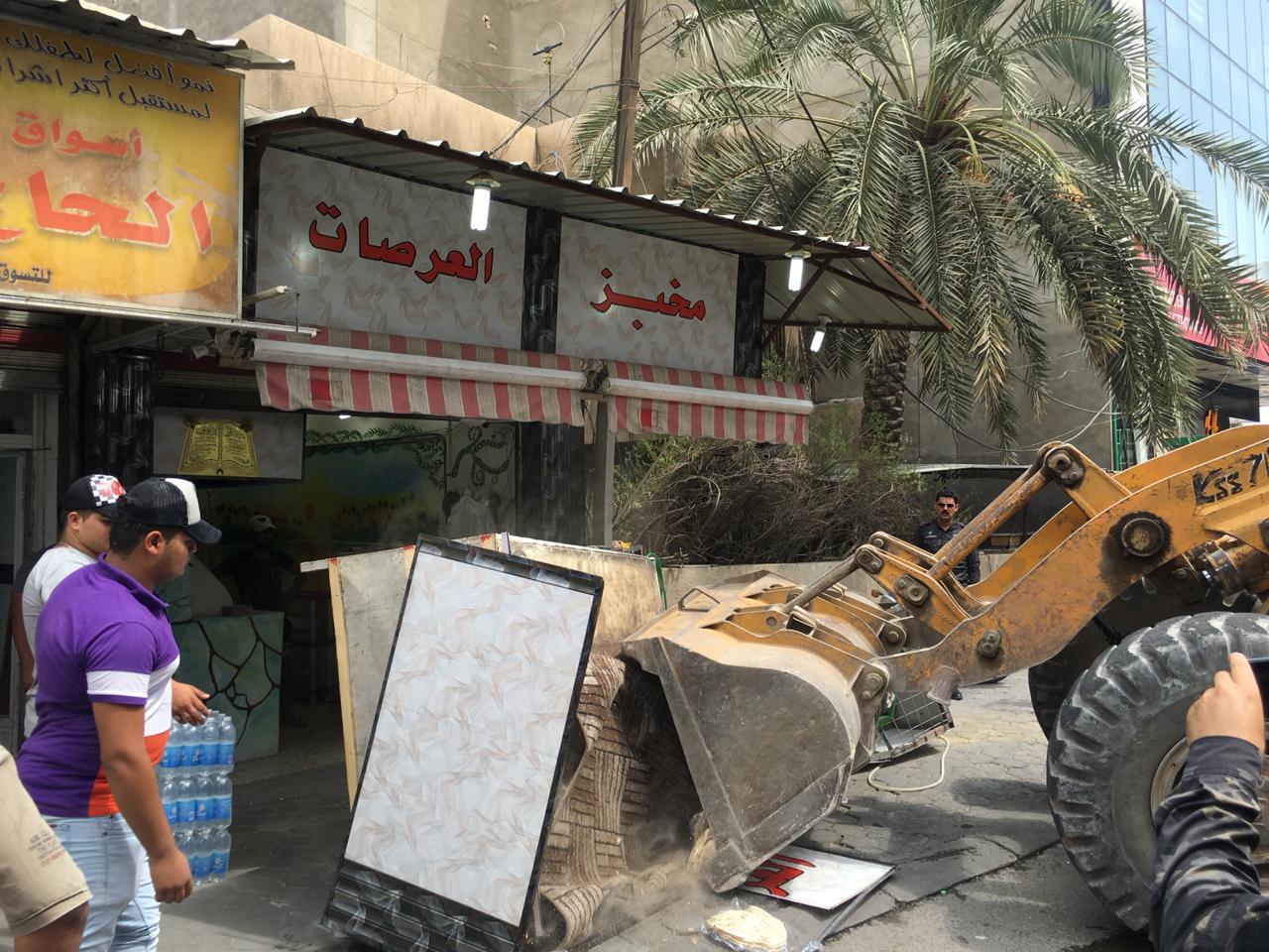 امانة بغداد تعلن عن حملة لازالة التجاوزات في منطقة الناظمية بالكرادة