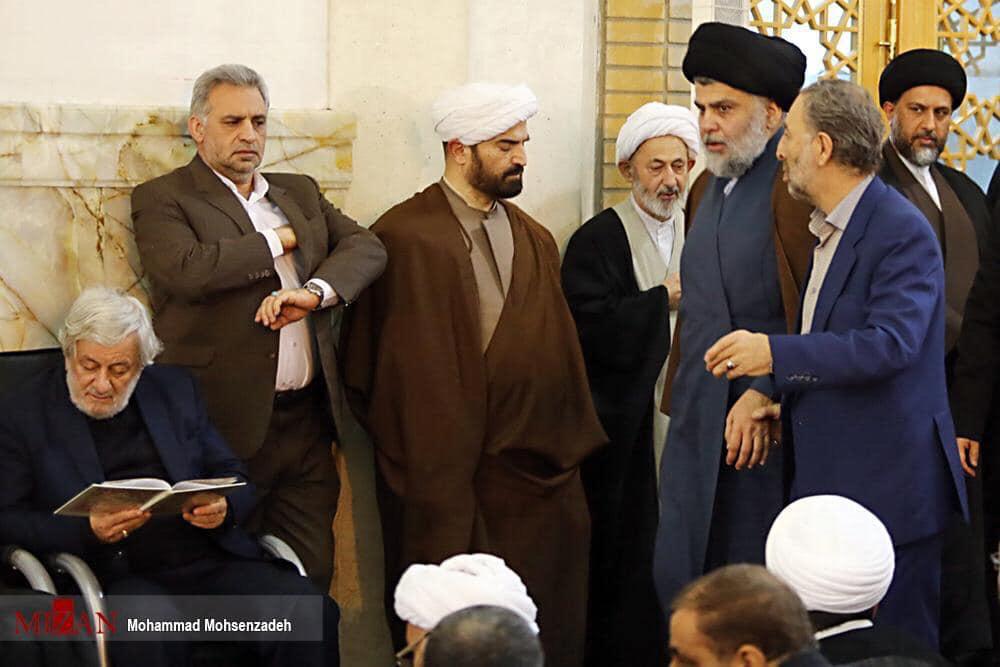 بالصور : الصدر يحضر مجلس عزاء الذكرى السنوية لوفاة الهاشمي بمدينة قم في ايران