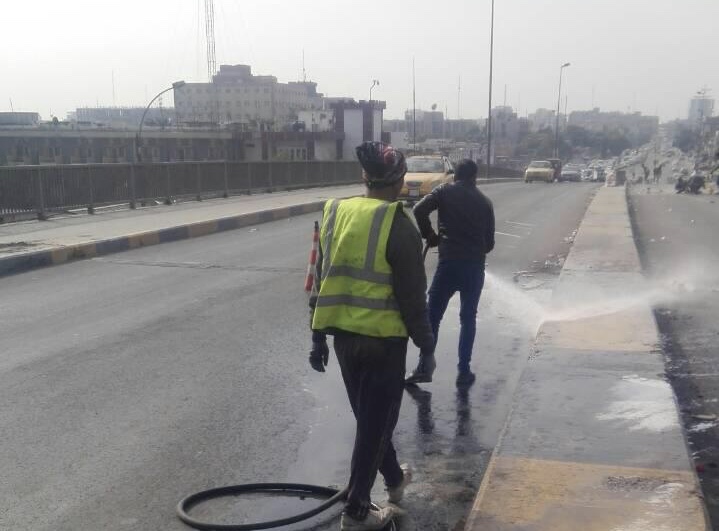 أمانة بغداد تعلن افتتاح مجسر ملعب الشعب بالكامل ” ذهاباً واياباً ” امام حركة السير والمرور