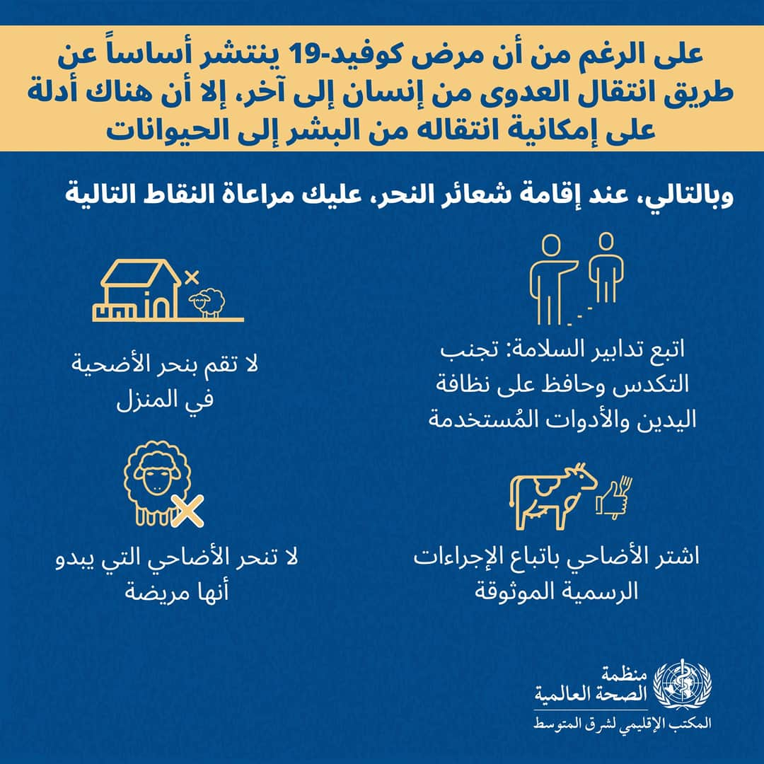 الصحة العالمية تصدر توصيات وإرشادات بشأن إقامة المناسبات والشعائر الدينية خلال العيد