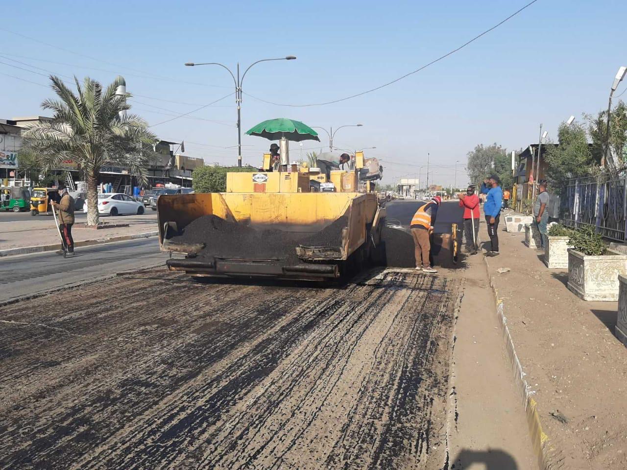 امانة بغداد تعلن انجاز صيانة طريق الشعلة الرئيس