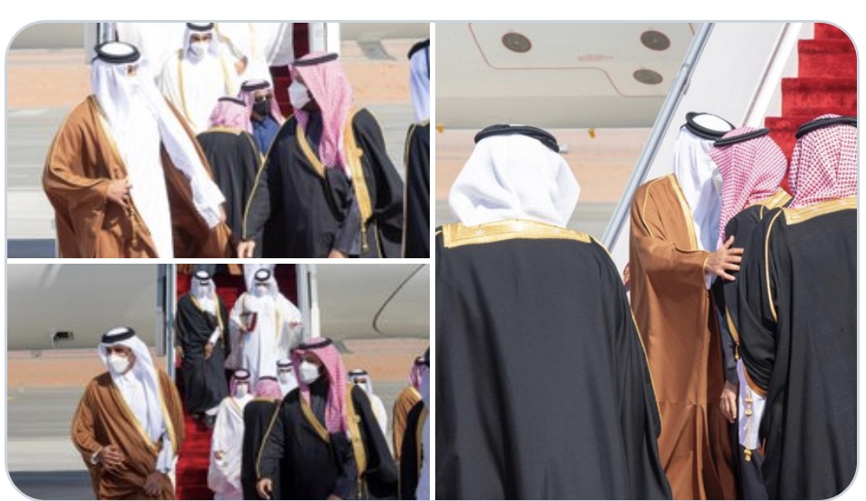 بعد قطيعة 3 سنوات… ولي العهد السعودي يستقبل أمير قطر بـ”الأحضان”