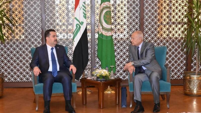 أبو الغيط يؤكد للسوداني فاعلية العراق ودوره في خفض التوتر بالمنطقة
