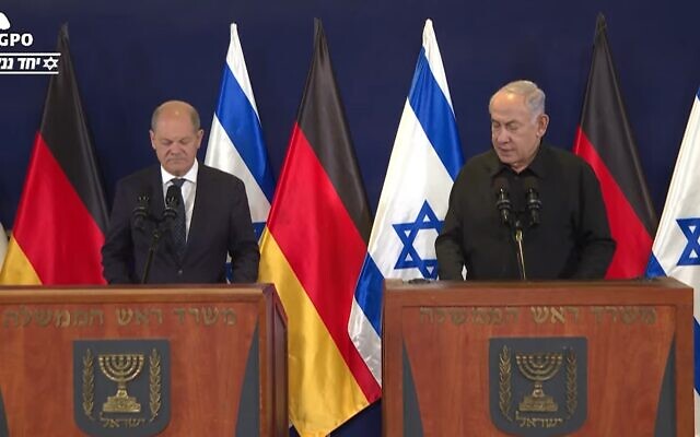 نتنياهو مخاطباً المستشار الألماني: حرب غزة قد تصل إلى أوروبا