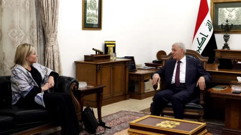 رئيس الجمهورية لبلاسخارت: العراق حريص على التعاون مع المجتمع الدولي