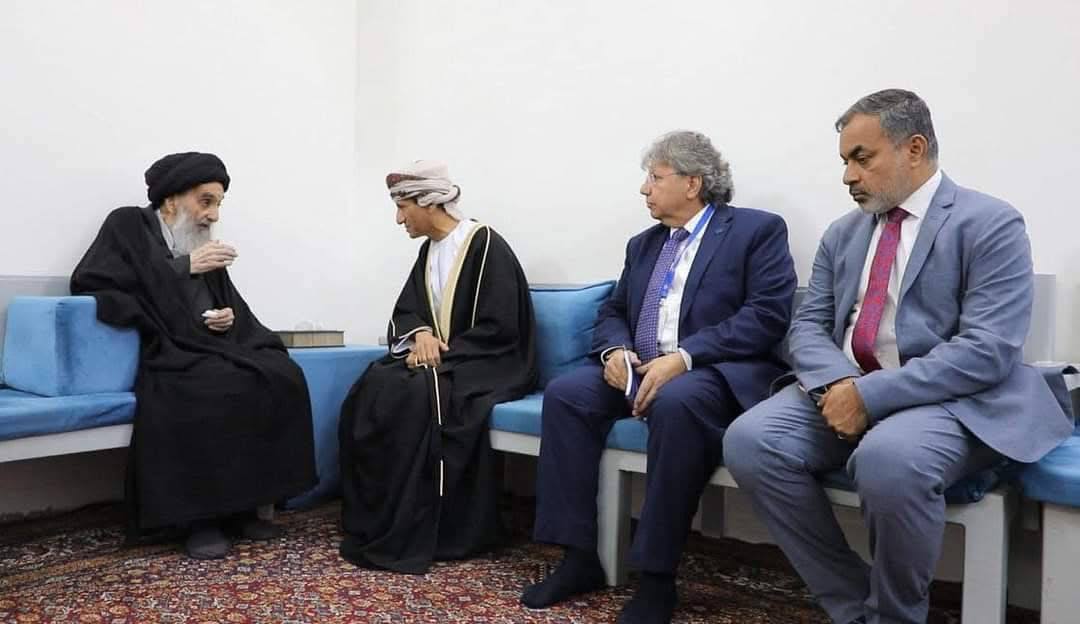 المرجع الديني السيد علي السيستاني يستقبل المبعوث الأممي في العراق “محمد الحسّان”