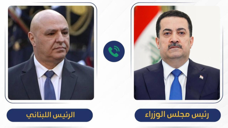 الرئيس اللبناني يوضح تصريحات “الحشد الشعبي” في اتصال مع السوداني ويؤكد اعتزاز بلاده بالعراق