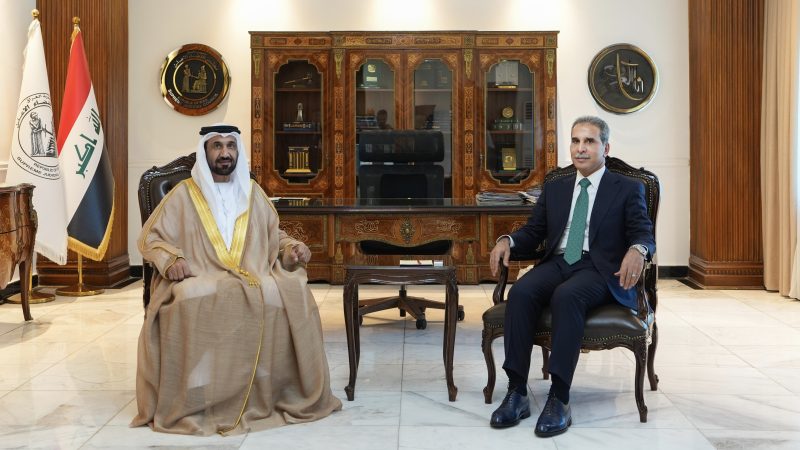 زيدان يبحث مع رئيس البرلمان العربي القضايا القانونية المشتركة