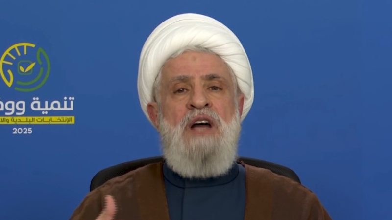 نعيم قاسم: وقف العدوان والانسحاب الإسرائيلي من الجنوب من أولويات نهضة لبنان