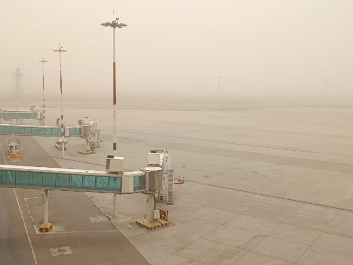 وزارة النقل: إغلاق مؤقت لمطار بغداد الدولي بسبب العاصفة الغبارية