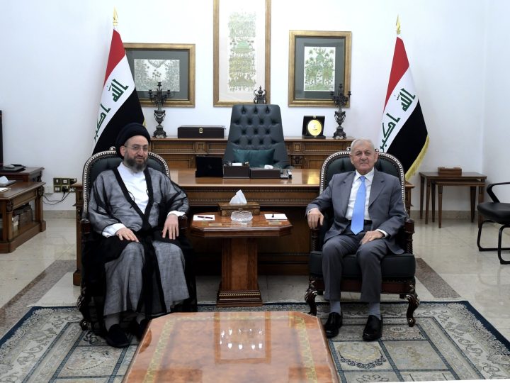 رئيس الجمهورية والحكيم يشددان على تعزيز وحدة الصف الوطني وترسيخ الاستقرار