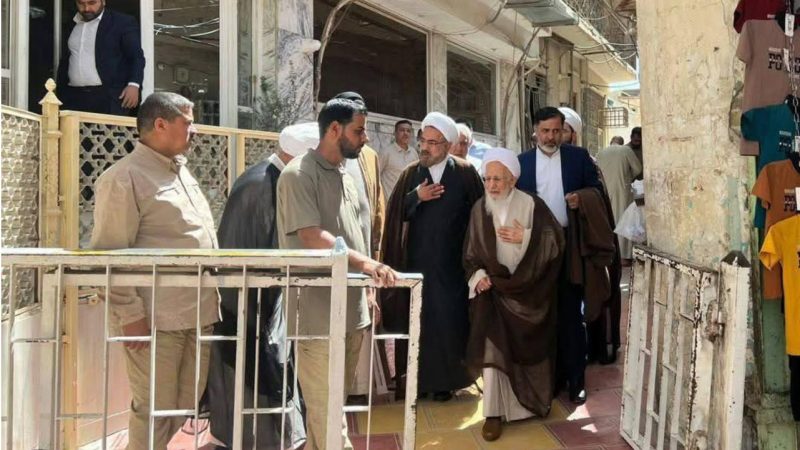 مرجع إيراني يلتقي بالمرجع السيد السيستاني في النجف