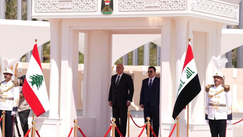 السوداني يستقبل الرئيس اللبناني جوزيف عون في بغداد
