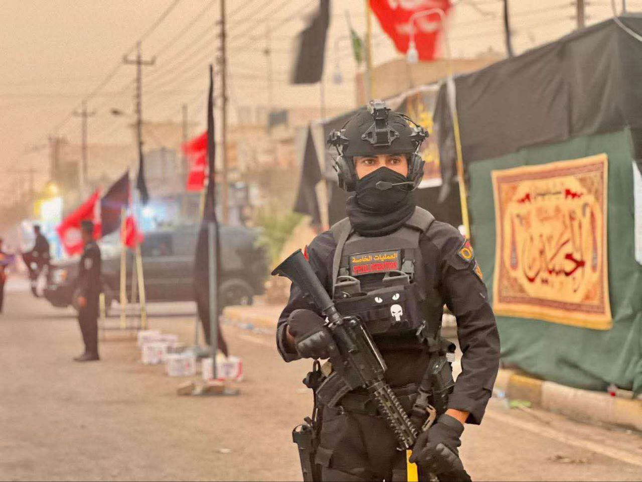 قوات الحشد الشعبي تنتشر لتأمين مراسم عاشوراء في كربلاء المقدسة