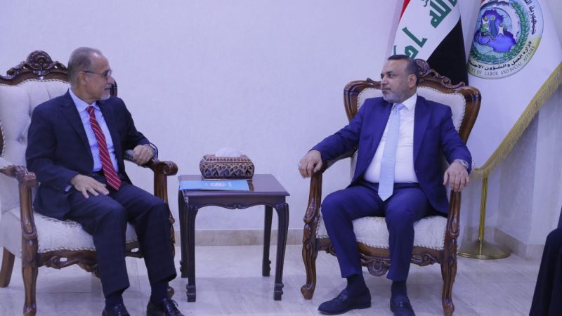 وزير العمل يبحث مع وفد أممي التعاون في مجالات الحماية الاجتماعية وملف النازحين