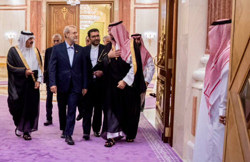 لاريجاني بعد لقاء بن سلمان: بحثنا التعاون الدفاعي وتقرر أن يتم على شكل مجموعات