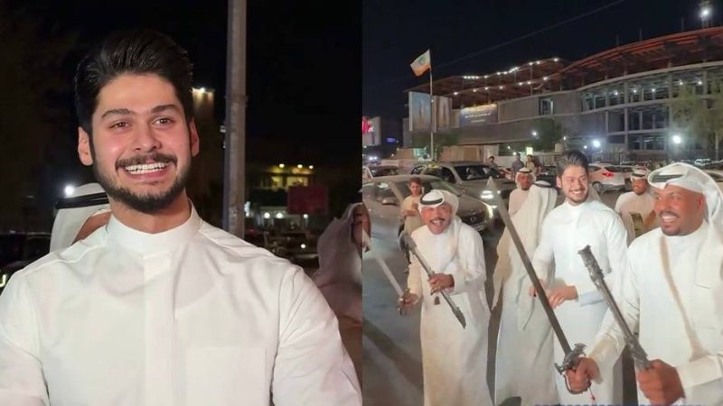 استقدام “البلوكر يوسف مازن” لقطعه الشارع احتفالاً بحمل زوجته