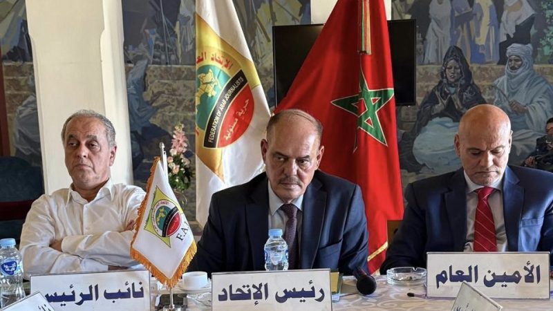 الاتحاد العام للصحفيين العرب يصدر “بيان العيون المغربية” ويدين جرائم إسرائيل