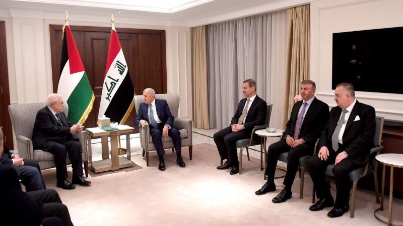 رئيس الجمهورية يؤكد لعباس دعم العراق الثابت لحقوق الشعب الفلسطيني وإقامة دولته المستقلة