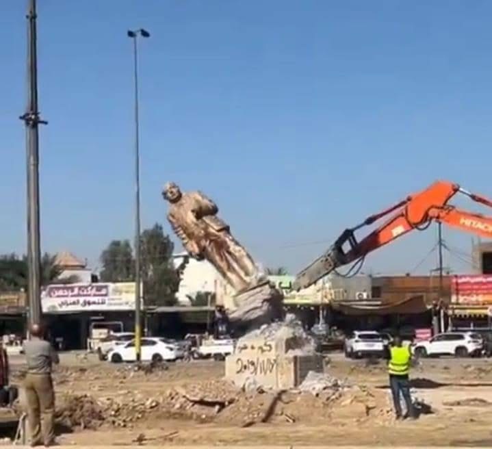 وزارة الثقافة تستنكر هدم تمثال العلّامة مصطفى جواد وتعدّه اعتداءً على الذاكرة الوطني