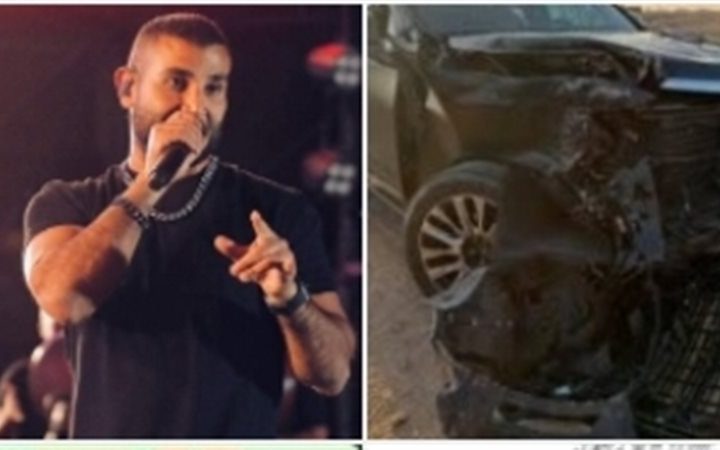 تعرض الفنان المصري ” أحمد سعد ” لحادث سير
