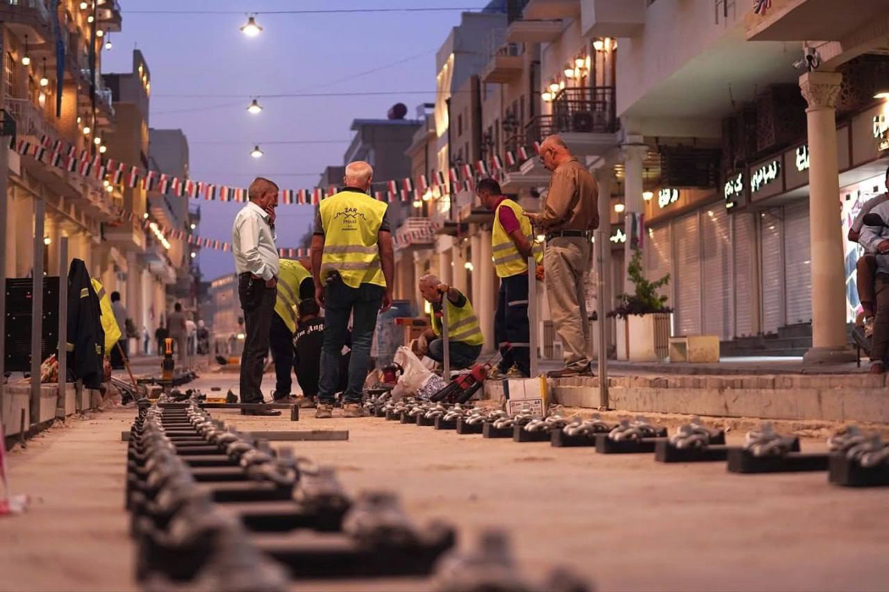 أمانة بغداد تعلن موعد افتتاح مشروع قطار ” الترام ”  في شارع الرشيد