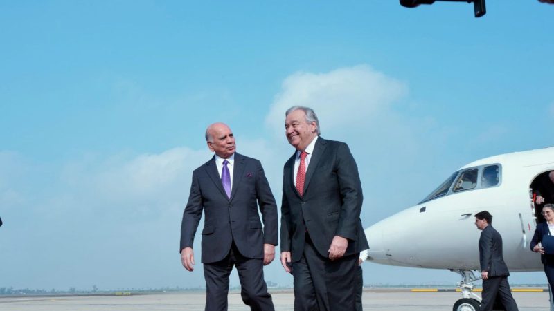 غوتيريش من بغداد: العراق أصبح أكثر تطوراً وأماناً