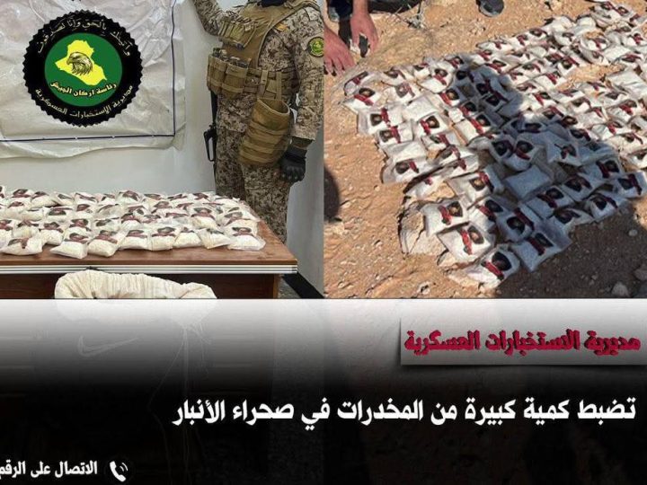 ضبط أكثر من 115 ألف حبة مخدرة في صحراء الأنبار