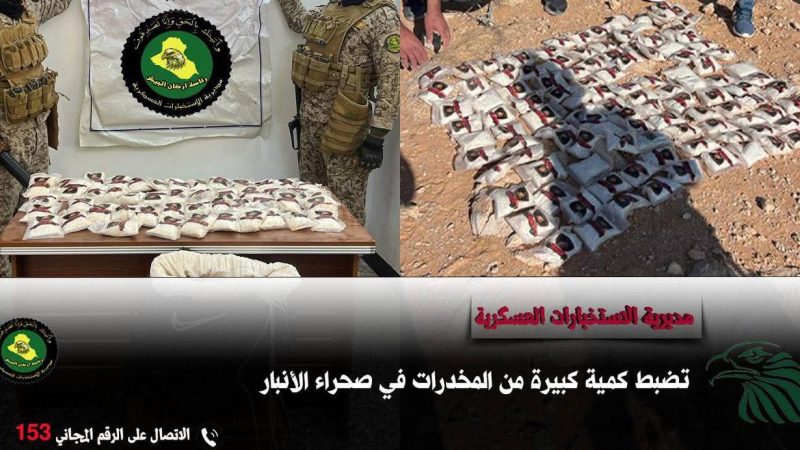 ضبط أكثر من 115 ألف حبة مخدرة في صحراء الأنبار