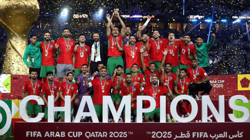 منتخب المغرب يتوج بكأس العرب ويحصد أعلى مكافأة مالية في تاريخ البطولة