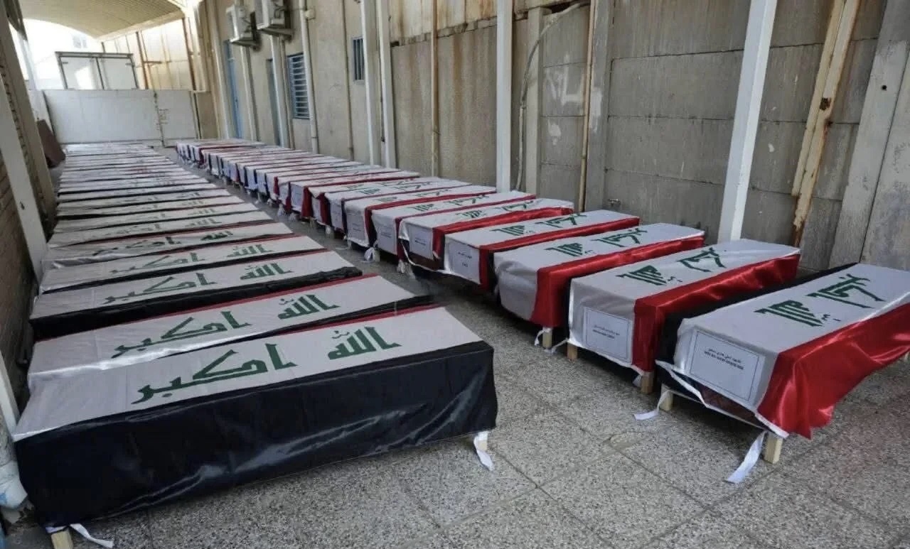 دائرة الطب العدلي تسلم رفات 70 شهيداً من ضحايا مجزرة بادوش