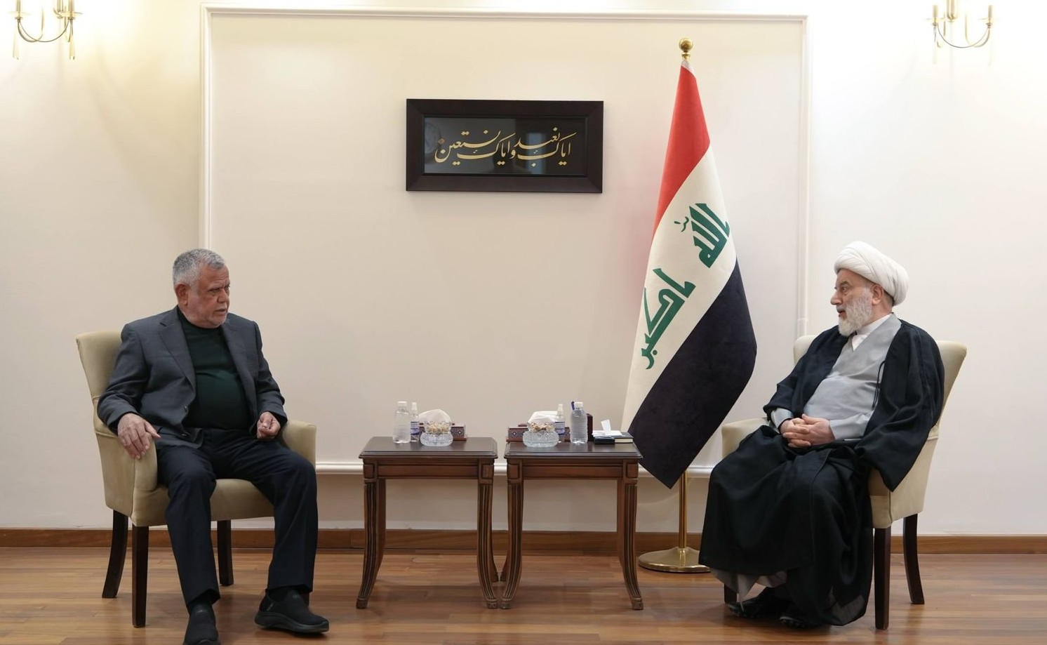 الشيخ حمودي والعامري يؤكدان على حفظ وحدة الإطار التنسيقي للمرحلة المقبلة