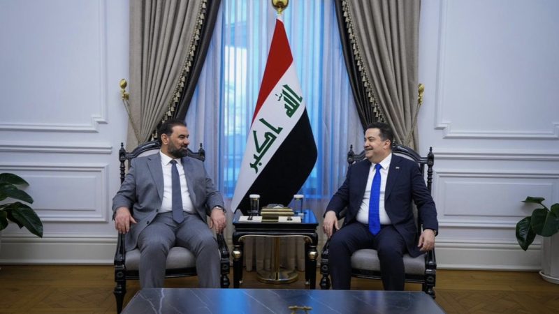 رئيس الوزراء يؤكد للحلبوسي أهمية أن يضطلع مجلس النواب الجديد بمهامه التشريعية