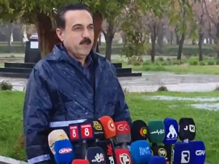 محافظ أربيل يوجه تحذيراً للمواطنين يخص الموجة المطرية
