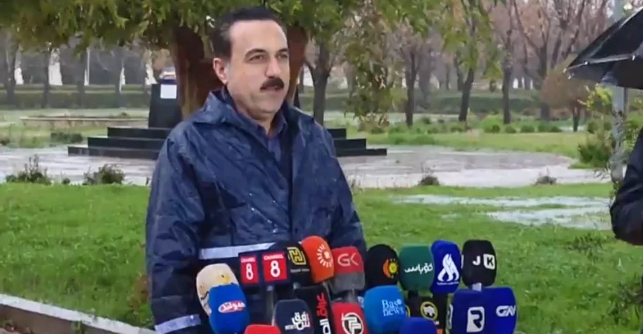 محافظ أربيل يوجه تحذيراً للمواطنين يخص الموجة المطرية