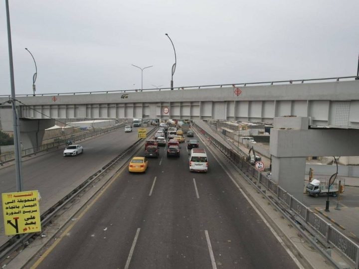 الإعمار: افتتاح المرحلة الثانية من مشروع صيانة جسر بغداد الكبير أمام حركة سير المركبات
