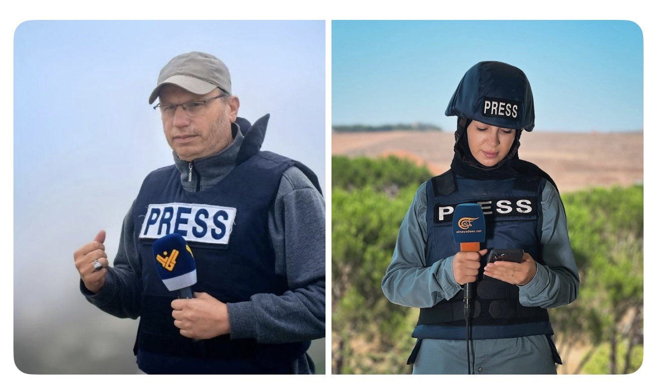 استشهاد صحفيين من قناتي المنار والميادين في قصف اسرائيلي جنوب لبنان