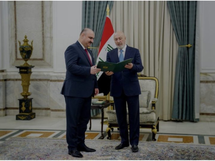 رئيس الجمهورية يسلم كنعان مرسوم تعيينه محافظاً لكركوك