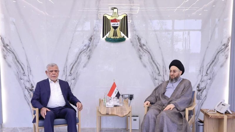 الحكيم للعامري: من الضروري المضي في إكمال الكابينة الوزارية ودعم حكومة الزيدي