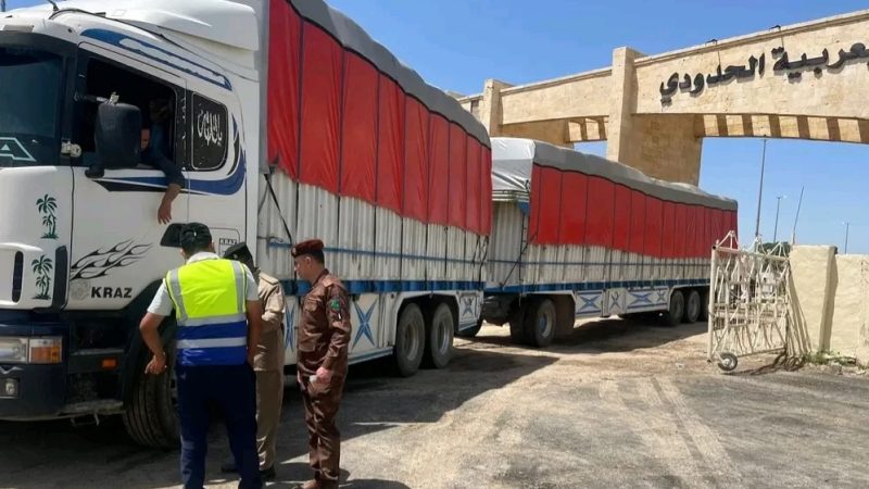 أول ثلاث شحنات تجارية تدخل العراق من سوريا عبر ربيعة