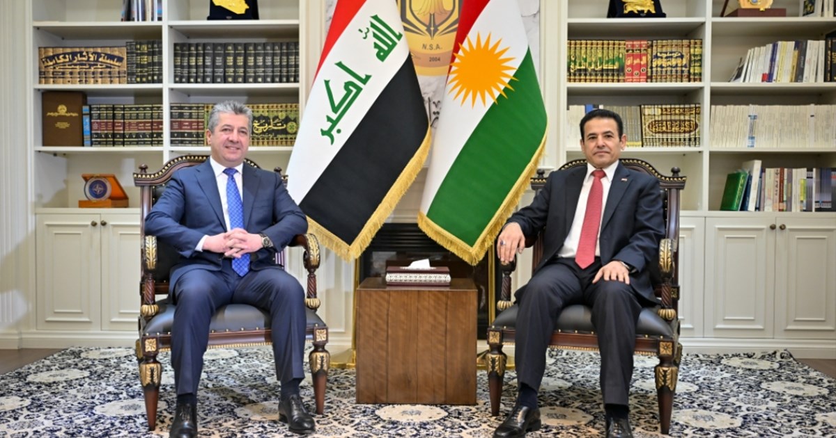 مسرور بارزاني وقاسم الأعرجي يؤكدان دعم الحكومة الاتحادية وحل القضايا العالقة وفق الدستور