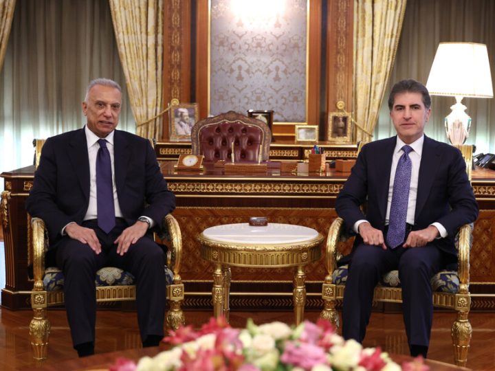 نيجيرفان بارزاني ومصطفى الكاظمي يؤكدان أهمية دعم الاستقرار والحوار السياسي في العراق