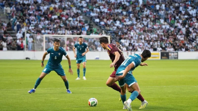 المنتخب العراقي يسقط بثنائية أمام فنزويلا ويكمل اللقاء بعشرة لاعبين