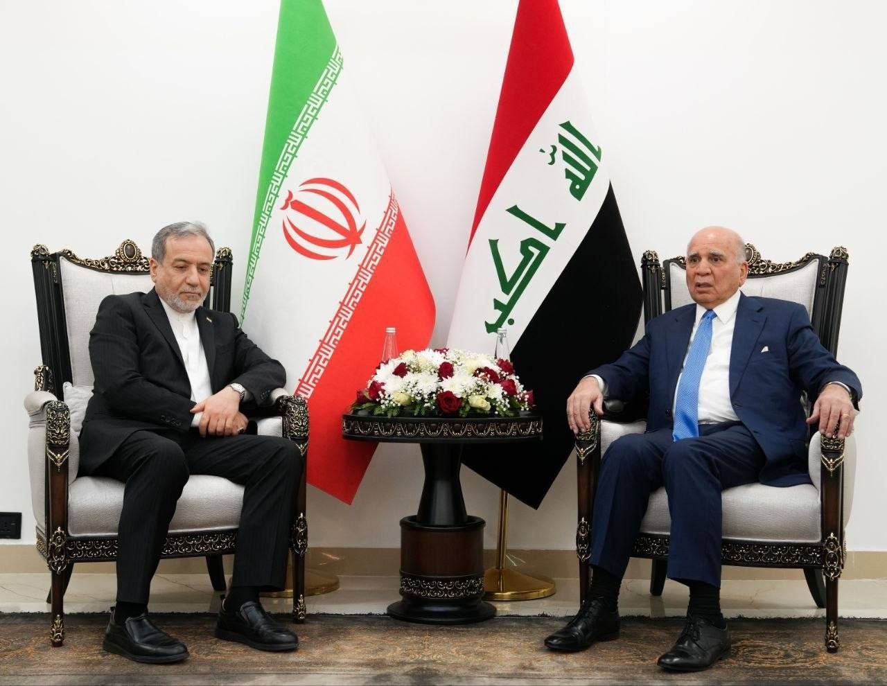 بغداد وطهران تبحثان تطورات المنطقة ووزيرا الخارجية يؤكدان أولوية إنهاء التصعيد